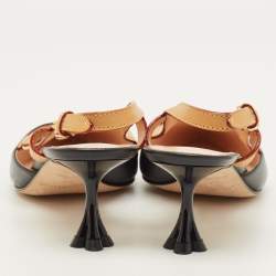 مملوكة مسبقًا Louis Vuitton Blossom Size 37 Black Leather Slingback Pumps