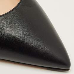 مملوكة مسبقًا Louis Vuitton Blossom Size 37 Black Leather Slingback Pumps