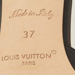مملوكة مسبقًا Louis Vuitton Blossom Size 37 Black Leather Slingback Pumps