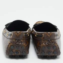 Pre Owned Louis Vuitton Gloria Size 37.5 Brown Monogram Canvas Loafers