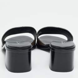 مملوكة مسبقًا Louis Vuitton Lock It Size 39 Brown Demier Canvas Slide Sandals