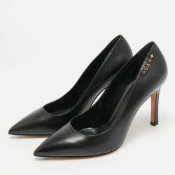 Pre Owned Louis Vuitton Urban Twist Size 38.5 Black Leather Pumps