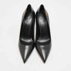 Pre Owned Louis Vuitton Urban Twist Size 38.5 Black Leather Pumps