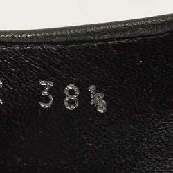 Pre Owned حذاء كعب عالي لويس فويتون آرتشلايت حزام خلفي قماشي جلدي لون أسود/بني بنمط مونوغرام مقاس 38.5