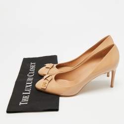 مملوكة مسبقًا Louis Vuitton Fiance Size 41 Beige Patent Leather Pumps