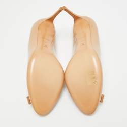 مملوكة مسبقًا Louis Vuitton Fiance Size 41 Beige Patent Leather Pumps