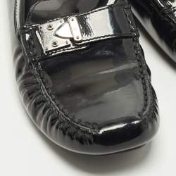 مملوكة مسبقًا Louis Vuitton Lombok Size 37.5 Black Patent Leather Loafers