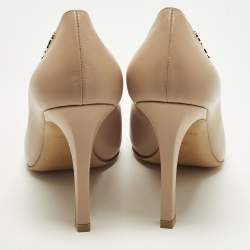 مملوكة مسبقًا Louis Vuitton Urban Twist Size Beige Leather Pumps