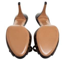 Pre Owned Louis Vuitton Brown Monogram Canvas Slip On Sandals Size 40
