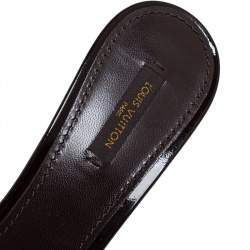 Pre Owned Louis Vuitton Brown Monogram Canvas Slip On Sandals Size 40