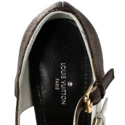 Louis Vuitton Tri Color Monogram Canvas and Leather Matchmake Sandals Size 37