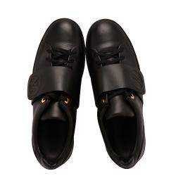 Pre Owned Louis Vuitton Black Frontrow Leather Trainers Sneakers EU 40