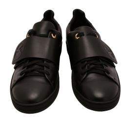 Pre Owned Louis Vuitton Black Frontrow Leather Trainers Sneakers EU 40