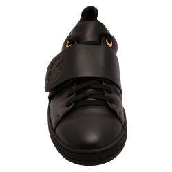 Pre Owned Louis Vuitton Black Frontrow Leather Trainers Sneakers EU 40