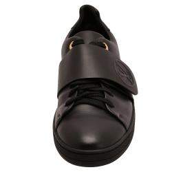 Pre Owned Louis Vuitton Black Frontrow Leather Trainers Sneakers EU 40