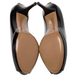 مملوكة مسبقًا Louis Vuitton Burgundy Patent Leather Oh Really! Peep Toe Pumps Size 38.5