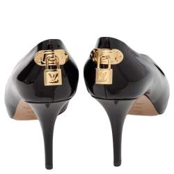 مملوكة مسبقًا Louis Vuitton Burgundy Patent Leather Oh Really! Peep Toe Pumps Size 38.5