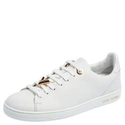 Louis Vuitton White Monogram Frontrow Logo Sneakers 37.5 – The Closet