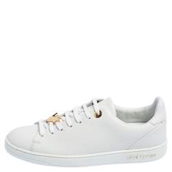 Frontrow leather trainers Louis Vuitton White size 40 EU in Leather -  35721338