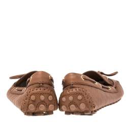 مملوكة مسبقًا Louis Vuitton Brown Leather Gloria Slip On Loafers Size 36