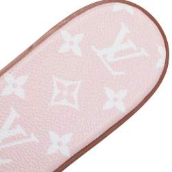 Pre Owned صندل سلايد لوي فيتون لوك إيت كانفاس ريفرس وردي مونوغرامي مقاس 39