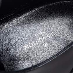 Louis Vuitton Black/Brown Monogram Canvas And Patent Leather Oxfords Size 39