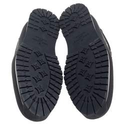 مملوكة مسبقًا Louis Vuitton Damier Graphite Coated Canvas and Black Leather Harlem Low-Top Sneakers Size 40