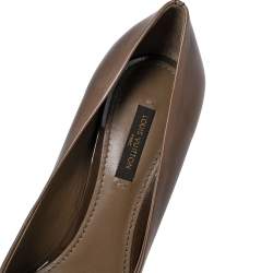 Pre Owned Louis Vuitton Brown Leather Pumps Size 38