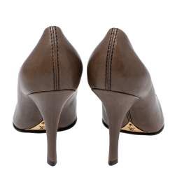 Pre Owned Louis Vuitton Brown Leather Pumps Size 38