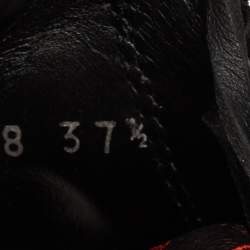 Pre Owned حذاء بوت كاحل لوي فيتون لاوريات كاتوغرام سويدي و كانفاس مقوى أسود/ بني نعل سميك مقاس 37.5