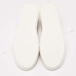 Louis Vuitton White Leather And Coated Canvas Stellar Low Top Sneakers Size 36.5