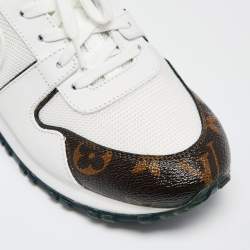 مملوكة مسبقًا Louis Vuitton White/Brown Canvas And Leather Run Away  Sneakers Size 38