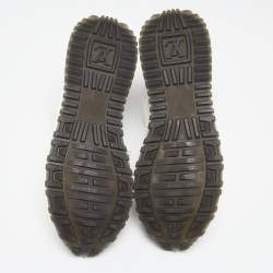 مملوكة مسبقًا Louis Vuitton White/Brown Canvas And Leather Run Away  Sneakers Size 38