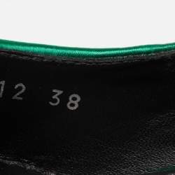 Pre Owned حذاء كعب عالي لوي فيتون أرشلايت جلد وشبك، ساتان أخضر/أسود فتحة كعب مقاس 38