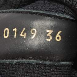 مملوكة مسبقًا Louis Vuitton Black Knit Fabric Aftergame High-Top Sneakers Size 36