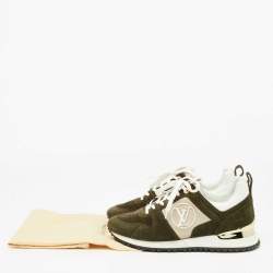 Louis Vuitton Tri Color Suede, Mesh and Leather Run Away Low-Top Sneakers Size 38