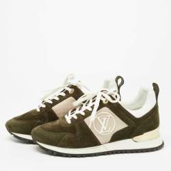 Louis Vuitton Tri Color Suede, Mesh and Leather Run Away Low-Top Sneakers Size 38