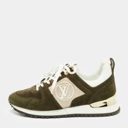 Louis Vuitton Tri Color Suede, Mesh and Leather Run Away Low-Top Sneakers Size 38