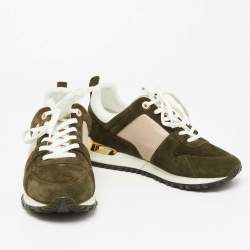 Louis Vuitton Tri Color Suede, Mesh and Leather Run Away Low-Top Sneakers Size 38