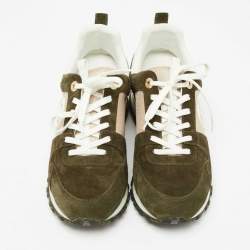 Louis Vuitton Tri Color Suede, Mesh and Leather Run Away Low-Top Sneakers Size 38