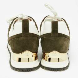 Louis Vuitton Tri Color Suede, Mesh and Leather Run Away Low-Top Sneakers Size 38