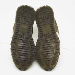 Louis Vuitton Tri Color Suede, Mesh and Leather Run Away Low-Top Sneakers Size 38