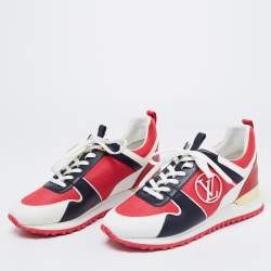 Louis Vuitton Multicolor Mesh And Leather Run Away Low Top Sneakers Size 37.5