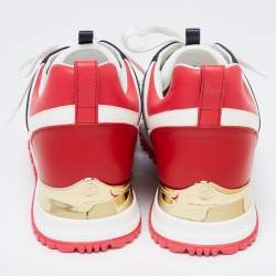 Louis Vuitton Multicolor Mesh And Leather Run Away Low Top Sneakers Size 37.5