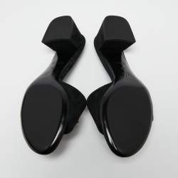 مملوكة مسبقًا Louis Vuitton Black Suede Madeleine Slide Sandals Size 38