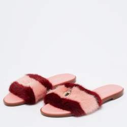 for Her Mink Louis Vuitton Slippers