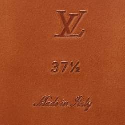 مملوكة مسبقًا Louis Vuitton Pink/Red Mink Fur Lock It Flat Slide Sandals Size 37.5