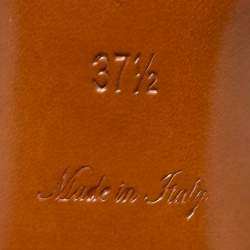 Pre Owned Louis Vuitton Blue/Grey  Monogram Denim Slides Size 37.5