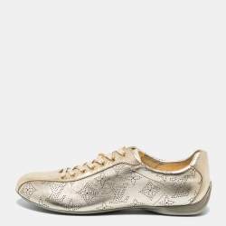 Louis Vuitton, Shoes, Louis Vuitton Perforated White Mahina Leather Low  Top Monogram Sneakers Us