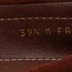 مملوكة مسبقًا Louis Vuitton Brown Suede Oxford Loafers Size 39.5
